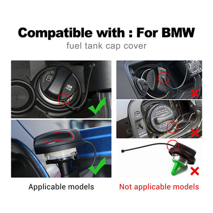 For BMW E90 E91 F10 F12 F48 G01 G30 Fuel Gas Tank Filler Cap Cover Carbon Fiber - detail view