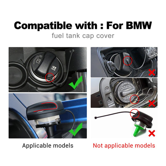 For BMW E90 E91 F10 F12 F48 G01 G30 Fuel Gas Tank Filler Cap Cover Carbon Fiber - detail view
