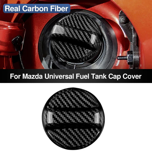 Dry Carbon Fiber Fuel Tank Cap Cover For Mazda 2 3 5 6 CX-3 CX-5 CX-30 CX-9