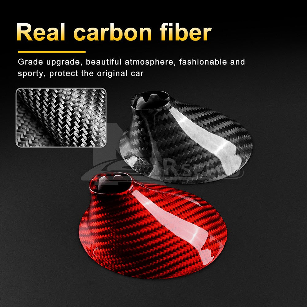 RED HARD Carbon Fiber Antenna Cover Sticker for FIAT 500 Abarth 595 2012-2023 - detail view 7
