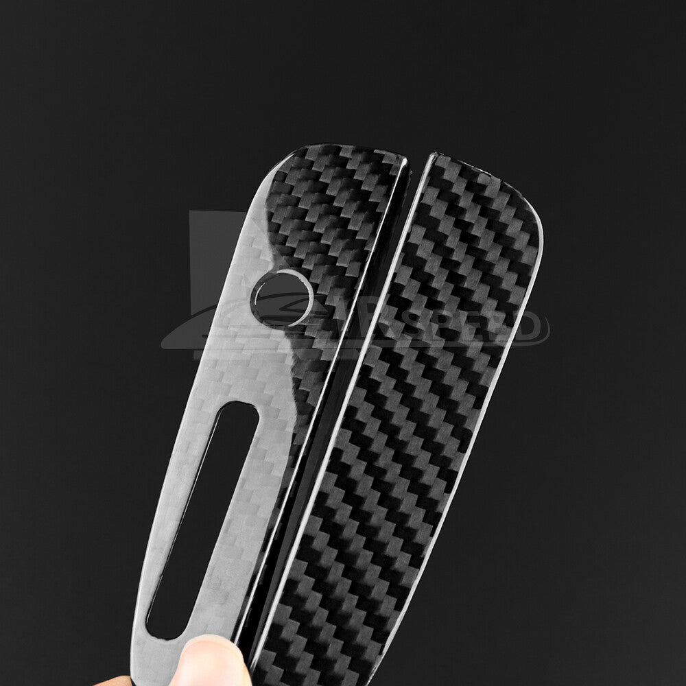 For Ford Mustang 2015-2023 Gear Shift Console Panel Cover REAL HARD Carbon Fiber - detail view 6