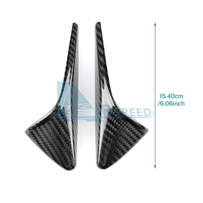 For Tesla Model 3 Y 17-24 Fender Camera Panel Cover BLACK REAL HARD Carbon Fiber - detail view