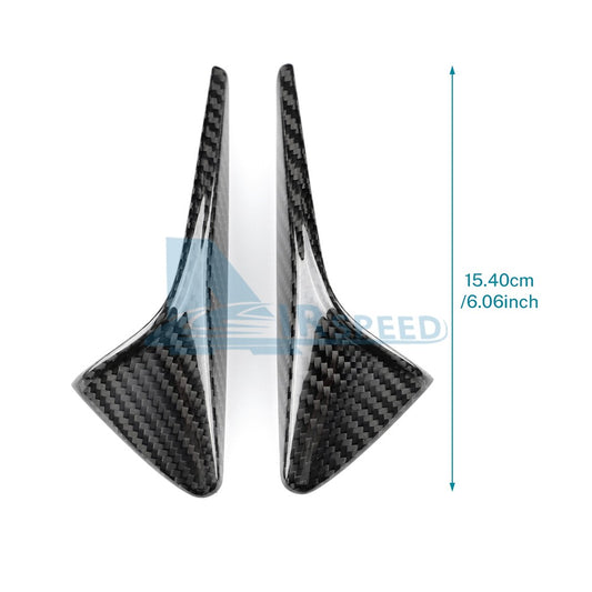 For Tesla Model 3 Y 17-24 Fender Camera Panel Cover BLACK REAL HARD Carbon Fiber - detail view
