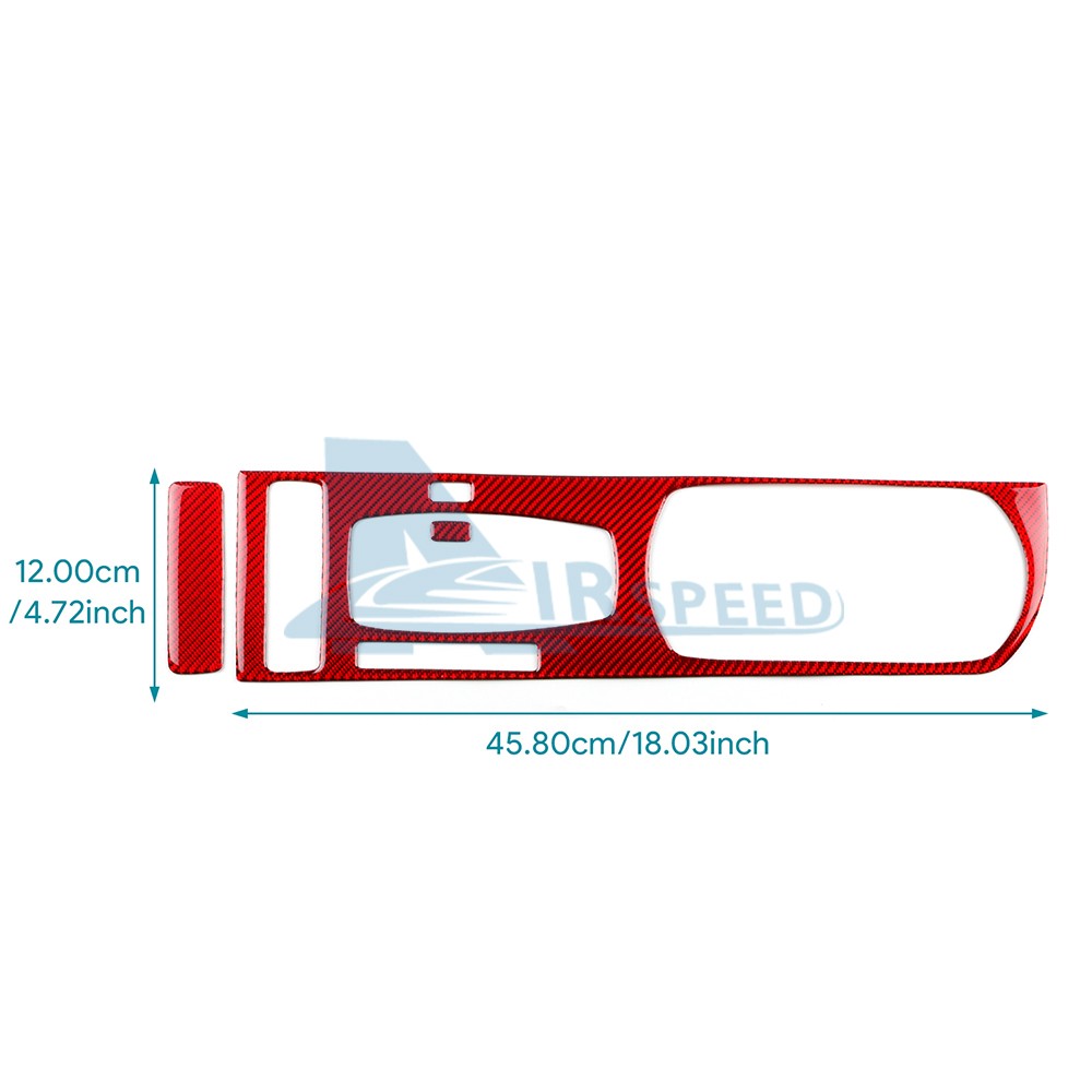 Carbon Fiber Red Center Water Cup Holder Panel Sticker For Acura ILX 2013-2022（U.S. Stock）
