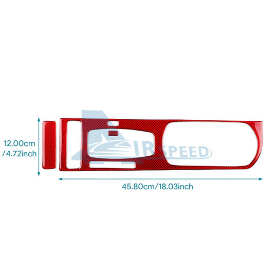 Carbon Fiber Red Center Water Cup Holder Panel Sticker For Acura ILX 2013-2022（U.S. Stock）