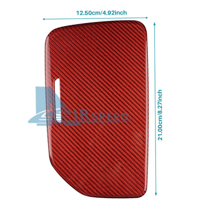 For Corvette C8 20-2024 REAL HARD Carbon Fiber Center Water Cup Holder Cover RED