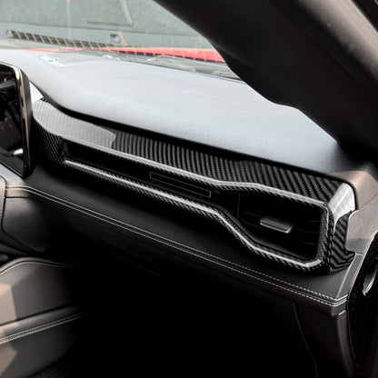 HARD Carbon Fiber Passenger Air Outlet Frame Cover for Ford Mustang 2024-2027