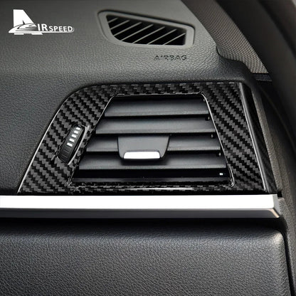 For BMW 3 Series F30 M3 F80 2013-2018 Air Vent Frame Trim Dry Carbon Black RHD - detail view 4