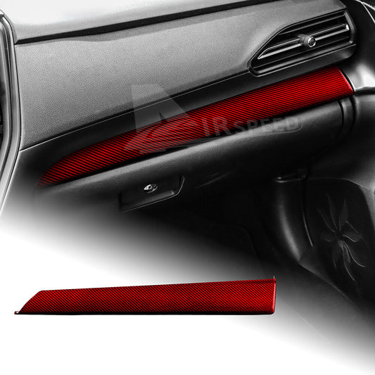 For Subaru WRX 23-24 Passenger Front Dashboard Cover REAL HARD Carbon Fiber RED - product view