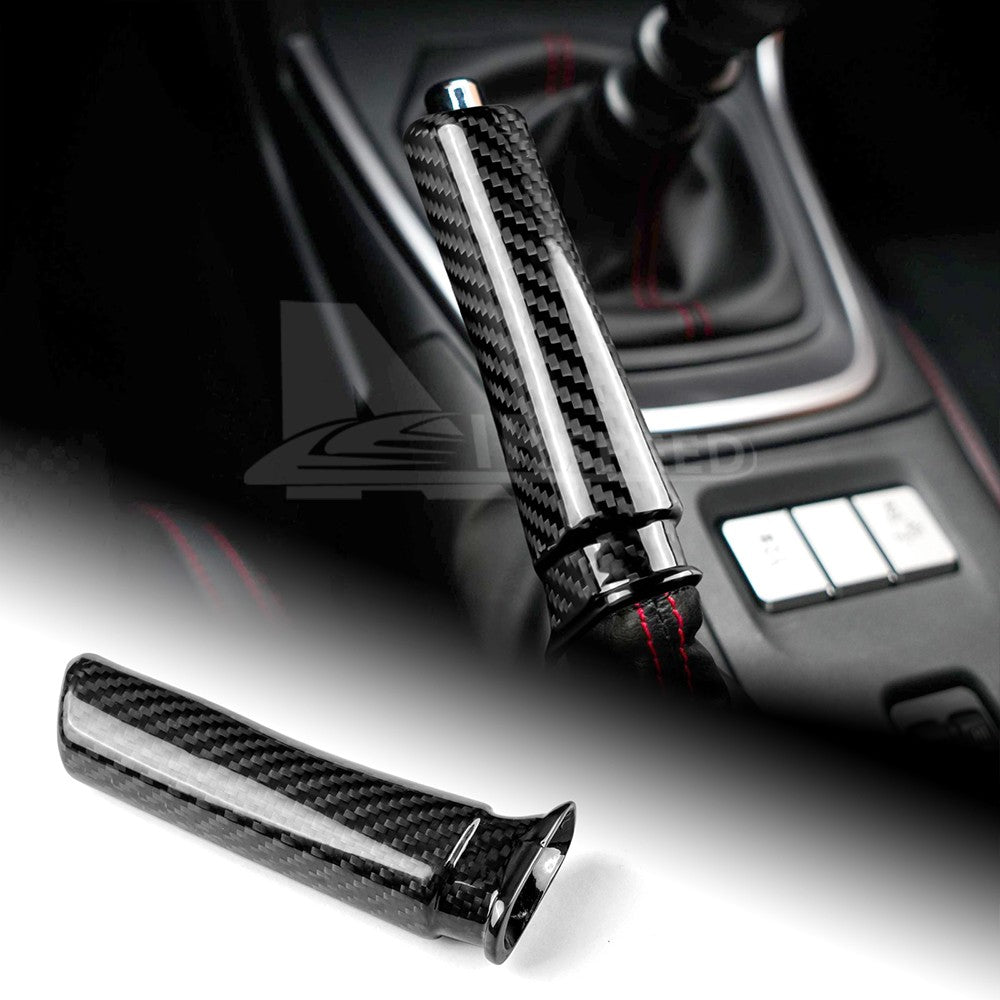 Black Hard Carbon Handbrake Sleeve For Subaru WRX 22+ BRZ GR86 21-26 - product view