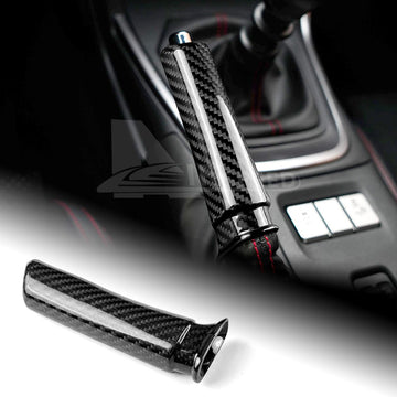 Black Hard Carbon Handbrake Sleeve For Subaru WRX 22+ BRZ GR86 21-26