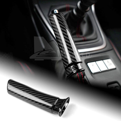 Black Hard Carbon Handbrake Sleeve For Subaru WRX 22+ BRZ GR86 21-26 - product view