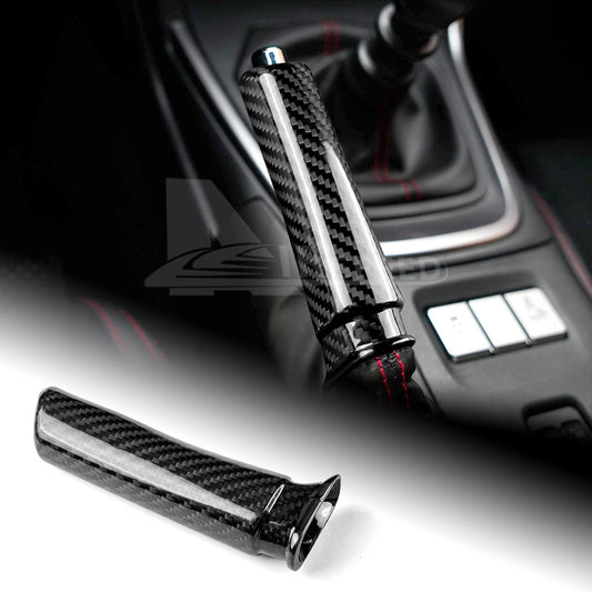 Black Hard Carbon Handbrake Sleeve For Subaru WRX 22+ BRZ GR86 21-26 - product view