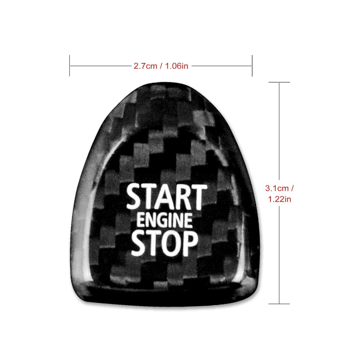 Carbon Fiber Engine Start Stop Button Sticker For Mini Cooper F54 F55 F56 F57F60 - detail view 4