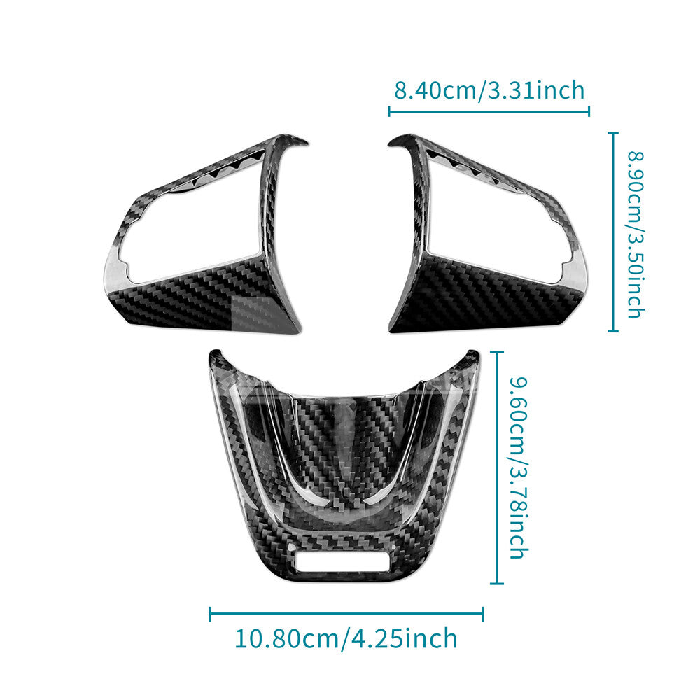 Hard Carbon Steering Wheel Bottom Decor Sport Mod For Kia Stinger 2018-2023 - detail view