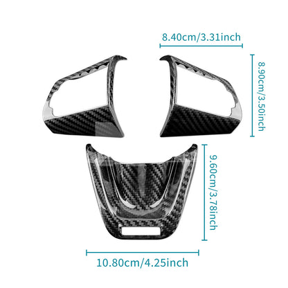 Hard Carbon Steering Wheel Bottom Decor Sport Mod For Kia Stinger 2018-2023 - detail view
