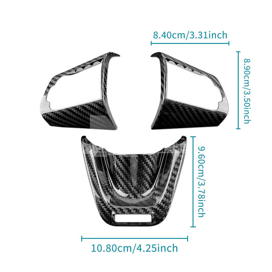 Hard Carbon Steering Wheel Bottom Decor Sport Mod For Kia Stinger 2018-2023 - detail view