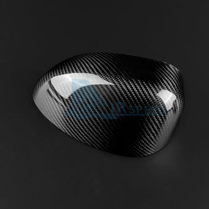 For FIAT 500 2008-2023 Abarth 595 595C 12-23 Carbon Fiber Rear View Mirror Cover - detail view 8