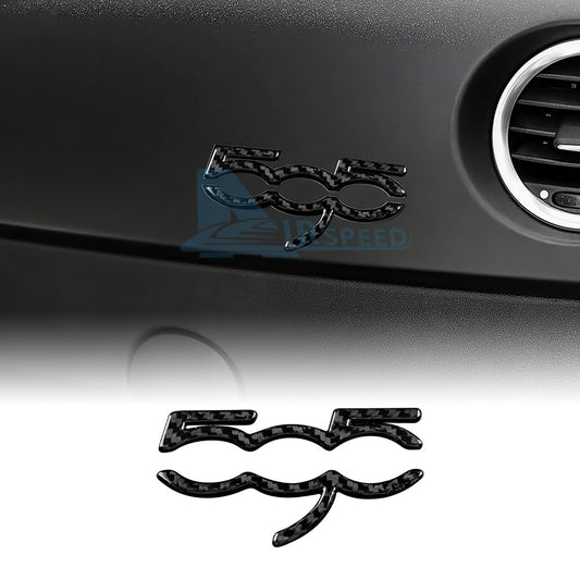 Carbon Fiber Co-Pilot Decor Stickers for Abarth 595 695 2012-2024 Fiat 500 08-24 - product view