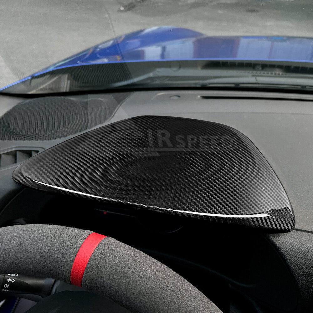 Above Speed Indicator Cover REAL HARD Carbon Fiber For Subaru BRZ GR86 21-23 - detail view 4