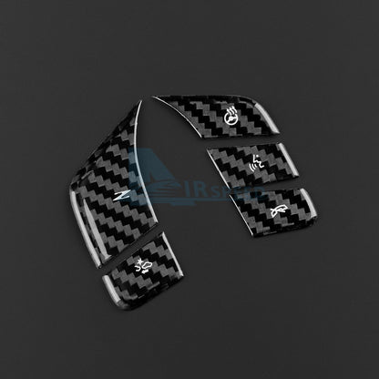 For Corvette C8 2024-2025 HARD Carbon Fiber Steering Wheel Voice Button Stickers