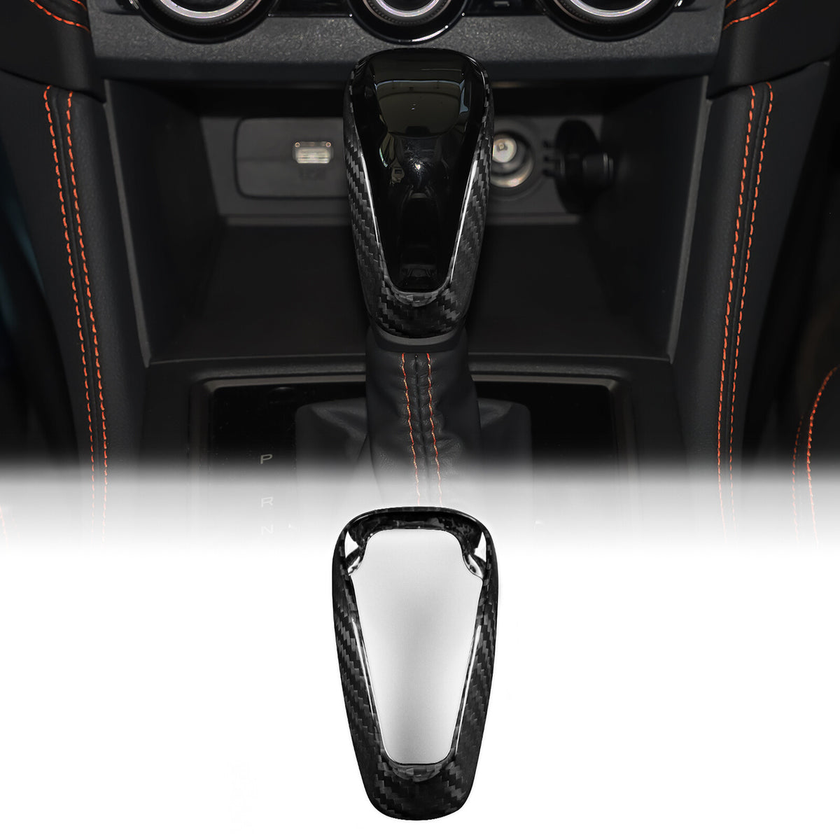 Carbon Fiber Gear Shift Knob Cover Trim for Subaru XV Forester Impreza Outback - product view