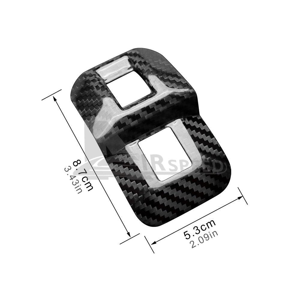 Trunk Switch Frame Cover Hard Carbon Fiber for Subaru BRZ Toyota GR86 2022-2025 - detail view