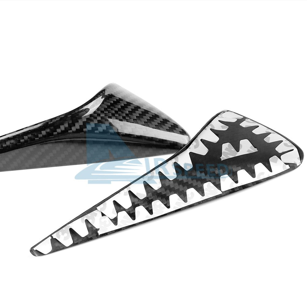 For Tesla Model 3 Y 17-24 Fender Camera Panel Cover BLACK REAL HARD Carbon Fiber - detail view 9