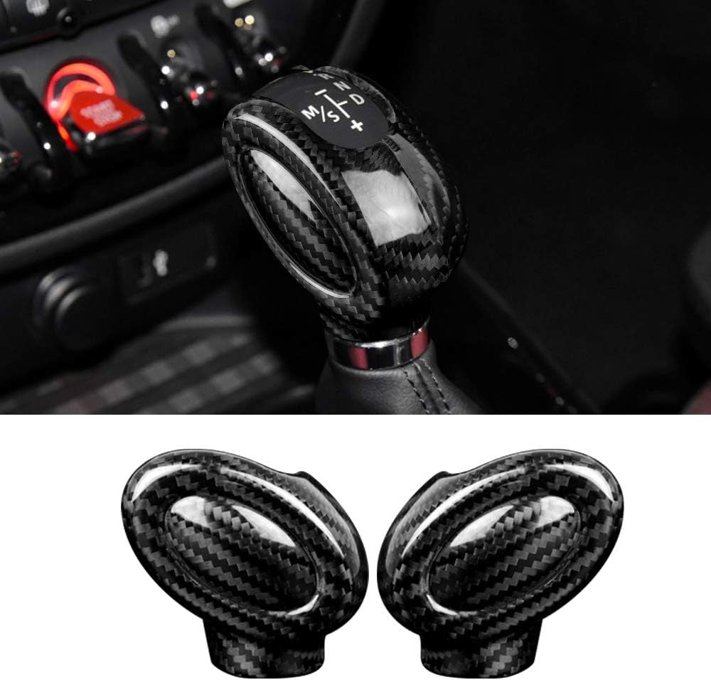 Full Wrap Black Hard Carbon Gear Knob 2Pcs For MINI F Series - product view