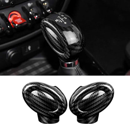 Full Wrap Black Hard Carbon Gear Knob 2Pcs For MINI F Series - product view