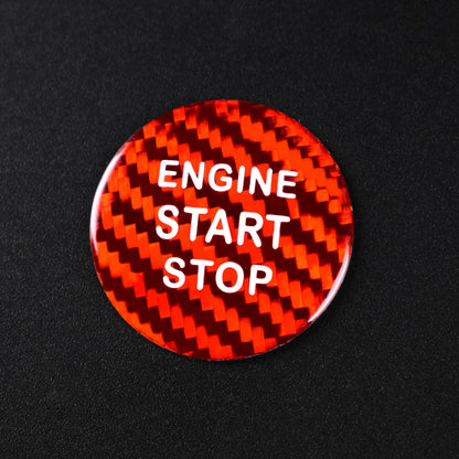 Toyota Lexus 070 Red Solid Carbon Fiber One Touch Start Sticker - detail view 4