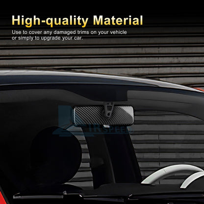 Interior Rear View Mirror Cover Carbon Fiber for Fiat 500 Abarth 595/695 2017-23 - detail view 6