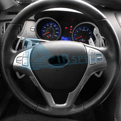 For Hyundai Genesis Coupe 09-2011 Steering Wheel Paddle Shifter Extension Silver - FREE GIFT
