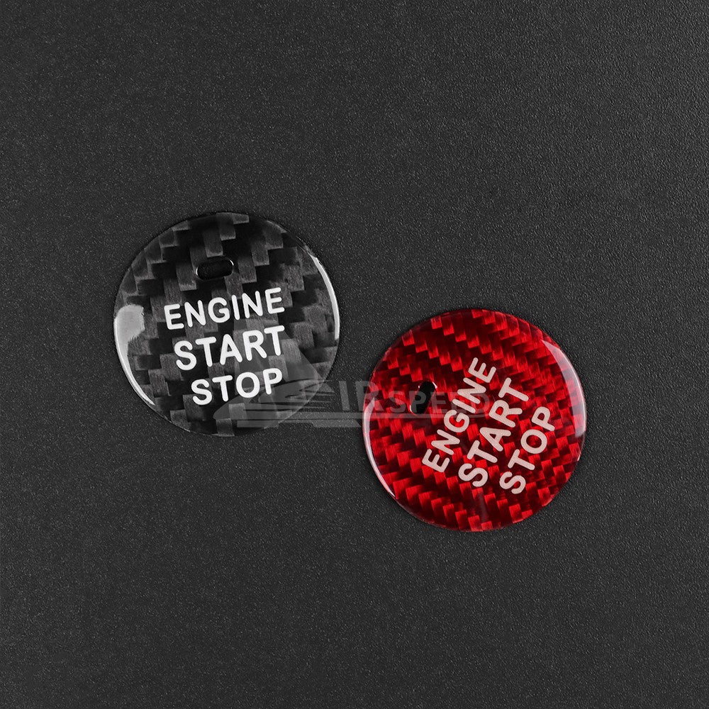 For Lexus ES Toyota RAV4 Car Engine Start Button Sticker Black Red Carbon Fiber - detail view 5