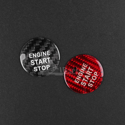 For Lexus ES Toyota RAV4 Car Engine Start Button Sticker Black Red Carbon Fiber - detail view 5