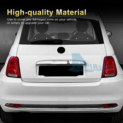 Red Real Hard Carbon Fiber Rear Tail Light Cover For Fiat 500 Abarth 595 2017-23 - detail view 3