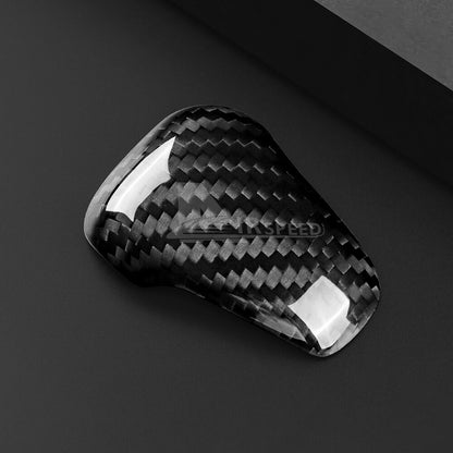 Center Gear Shift Knob Cover Black Carbon Fiber For Subaru Crosstrek 2023-2024 - detail view 6