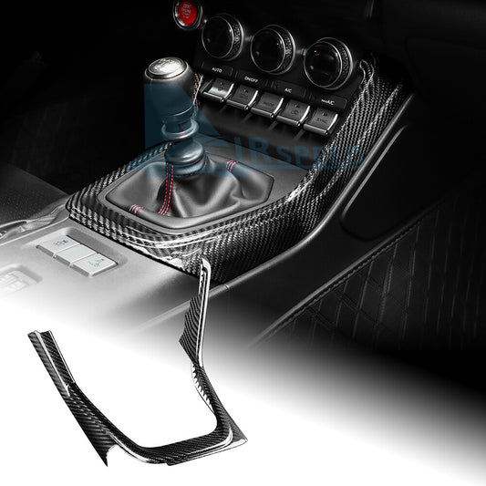 REAL HARD Carbon Fiber Shift Gear Console Panel Cover For Subaru BRZ GR86 21-25 - product view