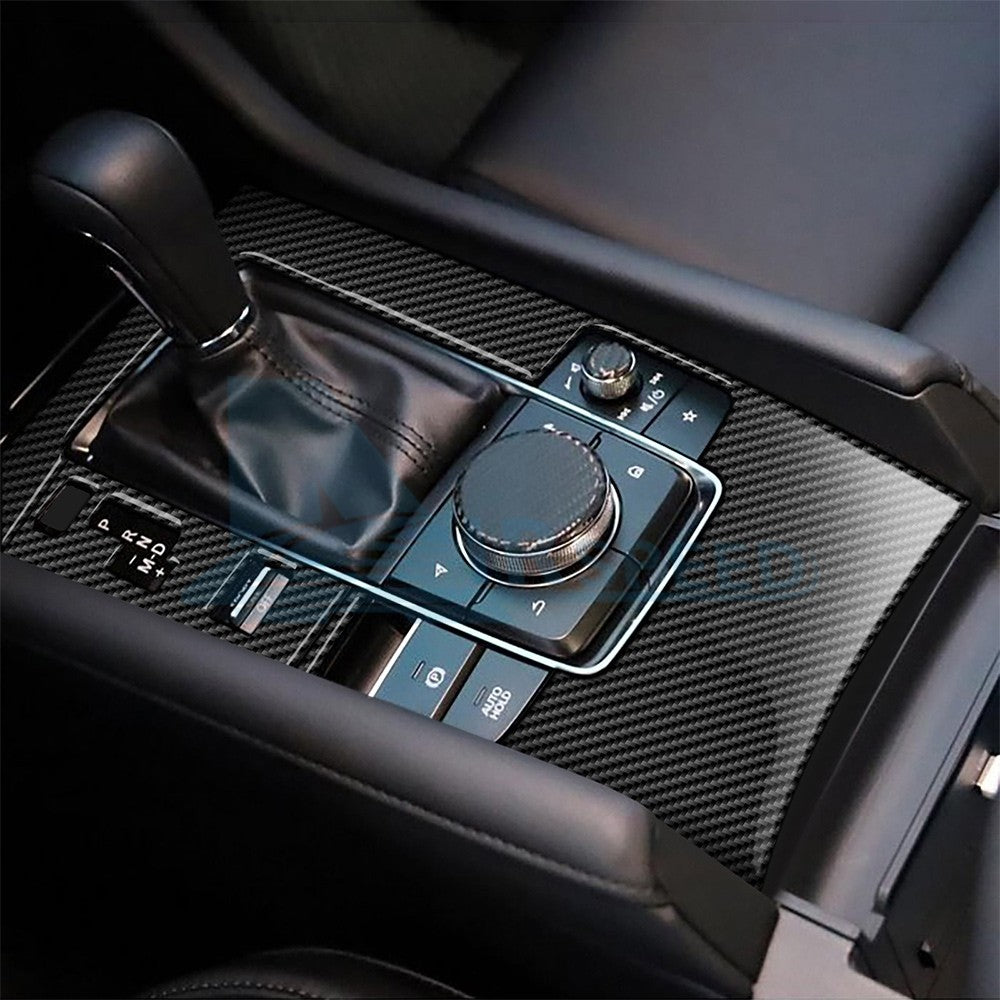 For Mazda 3 Axela 2019-2025 Carbon Fiber Center Console Gear Shift Panel Sticker
