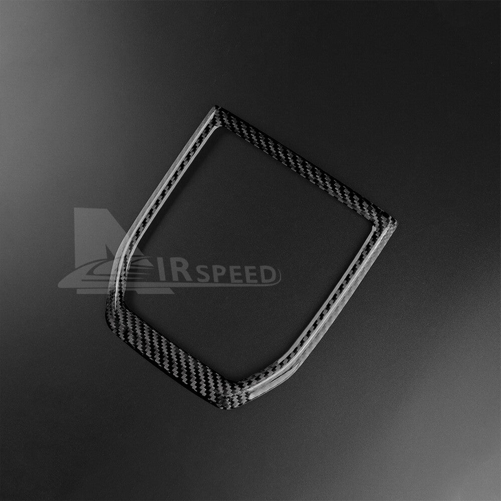 Black Gear Shifter Panel Cover REAL HARD Carbon Fiber For Subaru WRX 2022-2023 - detail view 6