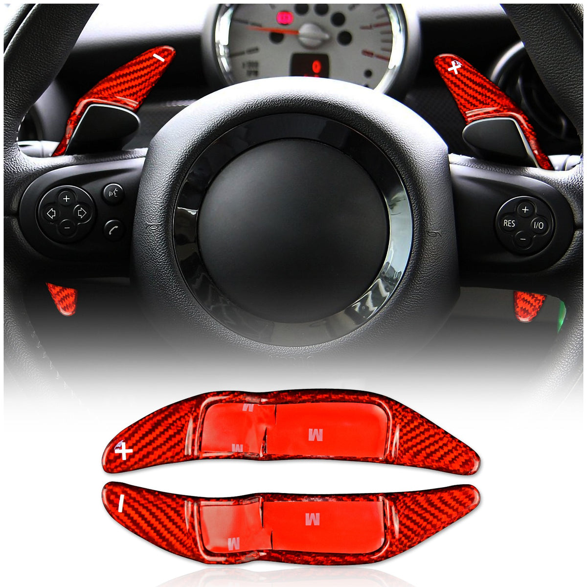 Carbon Fiber Steering Wheel Paddle Shifter For Mini R55 R56 R57 R58 R59 R60 R61 - product view