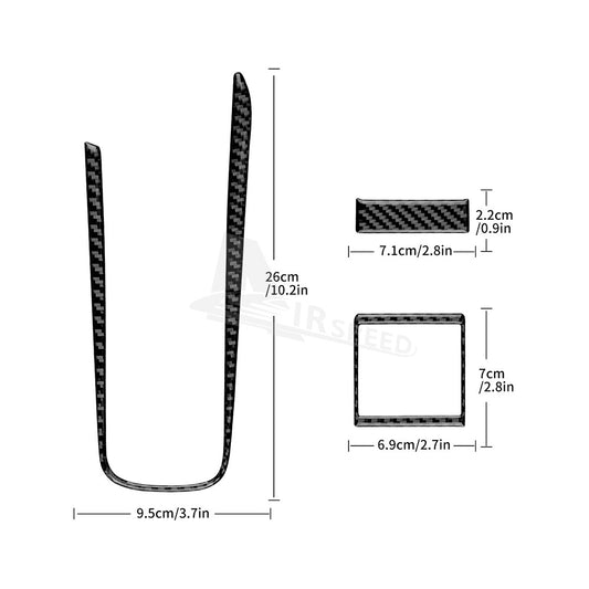 Car Gear Shifter Panel Sticker Carbon Fiber For Lexus RC300 RC350 RC200t 15-2017（U.S. Stock）