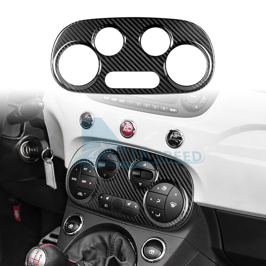 Center Air Conditioning Adjustment Panel Cover For FIAT 500 2008-24 Carbon Fiber - product view