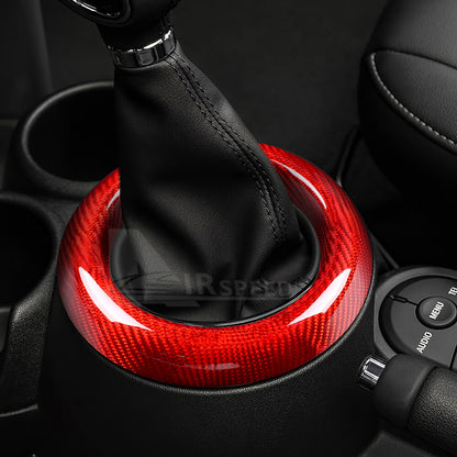Gear Shift Panel Trim Cover Real Carbon Fiber For MINI F54 F55 F56 F57 F60 14-22 - detail view 5