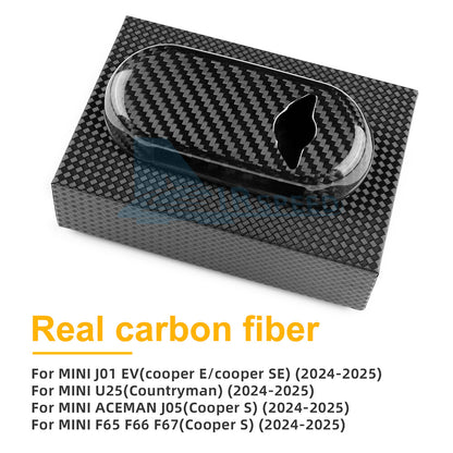 Real Carbon Fiber Key Fob Case Shell Cover For MINI Cooper S F65 F66 F67 24-25