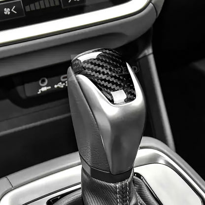 Center Gear Shift Knob Cover Black Carbon Fiber For Subaru Crosstrek 2023-2024 - detail view 5