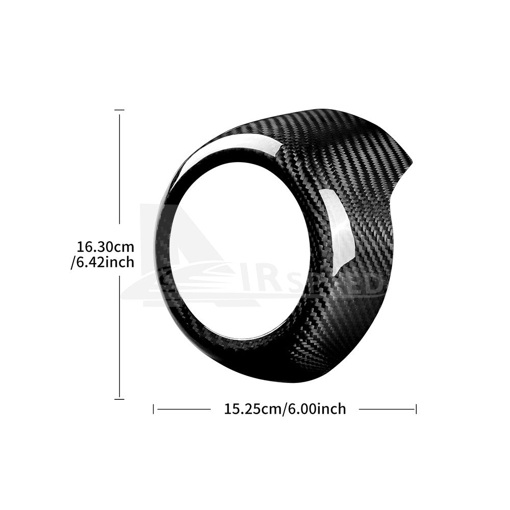 REAL HARD Carbon Fiber Steering Wheel Surround Cover For Subaru WRX STI 22-2023 - detail view 3