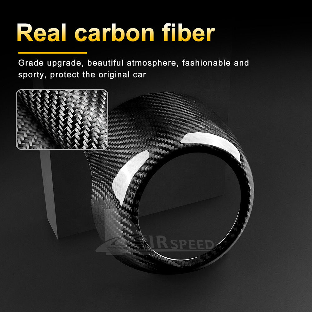 REAL HARD Carbon Fiber Steering Wheel Surround Cover For Subaru WRX STI 22-2023 - detail view 6