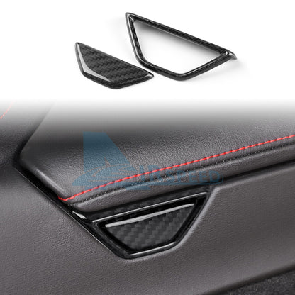 For Corvette C8 2020-2023 REAL HARD Carbon Fiber Center Armrest Box Button Cover