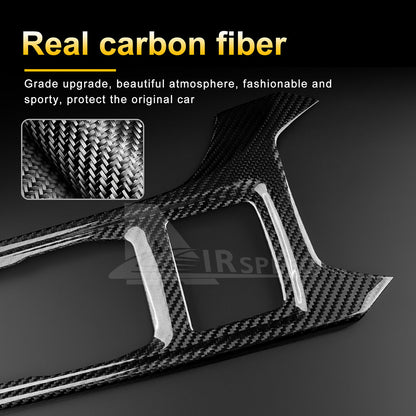 For Subaru WRX STI 2022-2023 Gear Shift Panel REAL HARD Carbon Fiber Cover BLACK - detail view 4